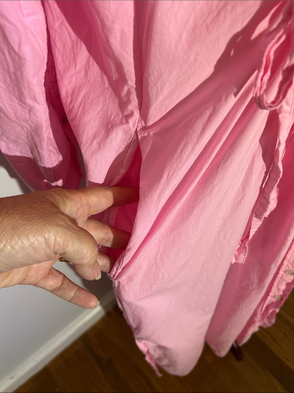Universal Thread Pink Button-Front Drawstring Maxi Dress - Picture 4 of 9